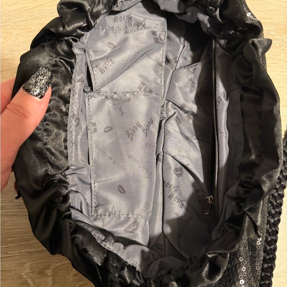 Bisou Bisou Black Shimmer Shoulder Bag - Picture 4 of 4